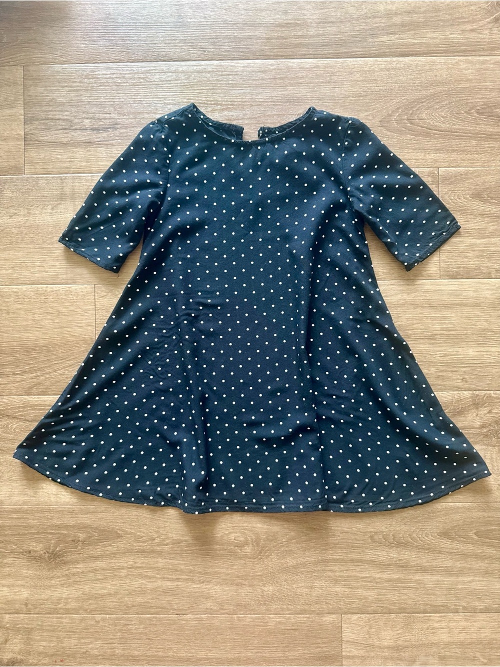 🖤 Old Navy Black Polka Dot Dress – Size 5T – Excellent Used Condition